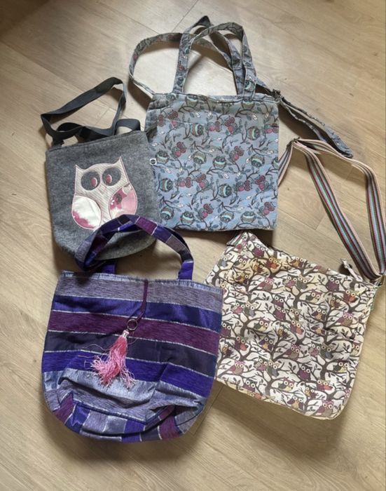 4 torebki listonoszki na ramię