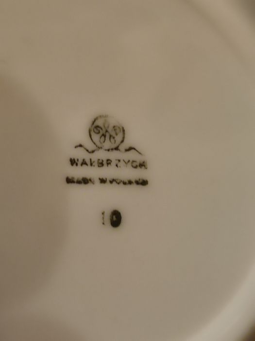 Porcelana Wałbrzych cukiernica Plus 6 filiżanek