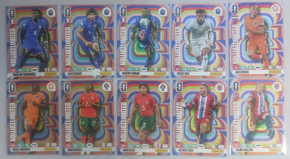 (Actualizado 17/06) Panini Adrenalyn Fifa 2026 - Cartas Limited Edition - Escolha as suas faltas