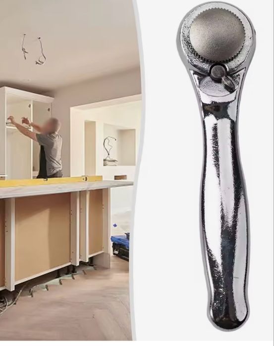 Ключ тріскачка 72зуби, шестигранний адаптер 6,35мм трещотка 1/4 біти