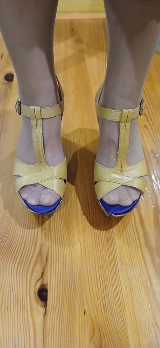 Buty sandałki koturny Tamaris skóra rozm. 38