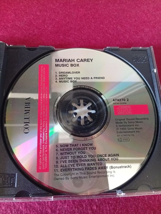 CD audio maria Carey music box