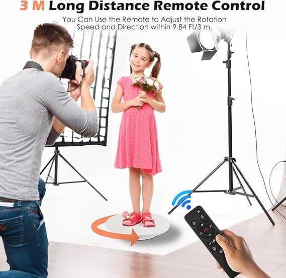 42 cm Electric Rotating Base – Supports 100 kg, 360° Rotation64286203137027124