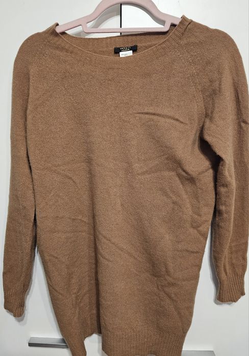 Brązowy beżowy sweter Vicolo kaszmir wełna