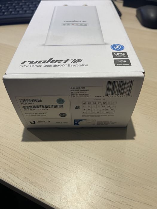 Nowa Stacja  Bazowa Acces Point UBIQUITI  ROCKET-M5