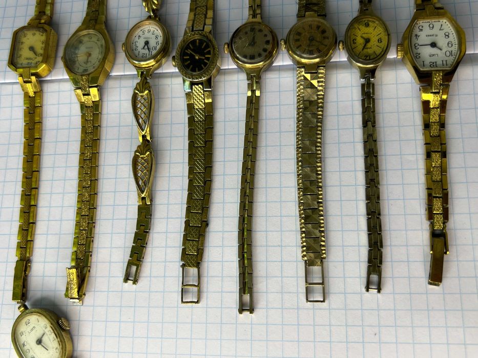 Механические женские часы Луч Вымпел Чайка СССР и др. 10 штук - под ремонт