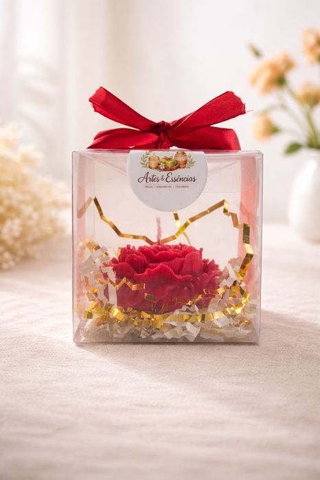 Vela flor vermelha