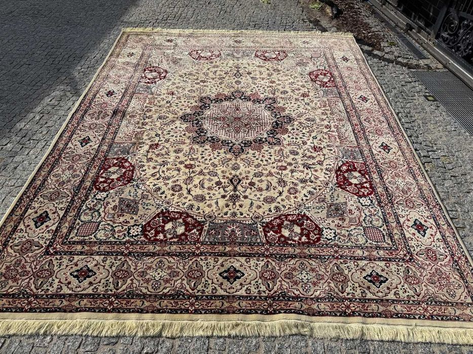 Dywan kaszmirowy r.tkany perski Iran Nain z jedwabiem 310x250 gal45tyś