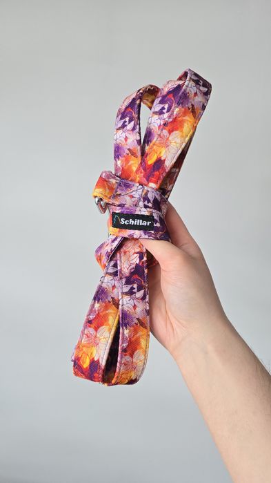 Smycz miejska dla psa pomarańczowa fioletowa 180cm