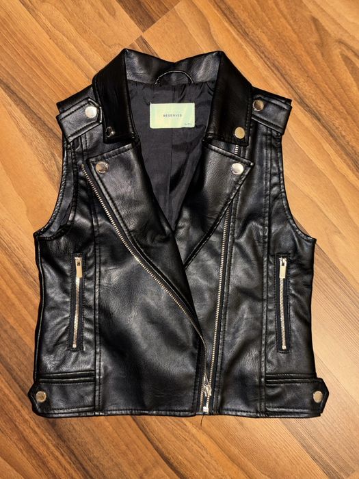 Дитяча кожана желетка