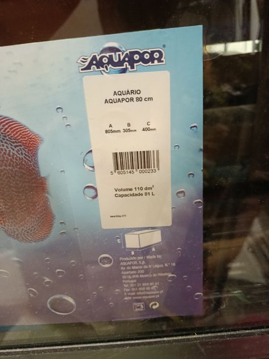 Aquário novo de 80 cm
