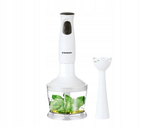 Blender ręczny SilverCrest SSMS 350 A1, 350 W z rozdrabniaczem, biały