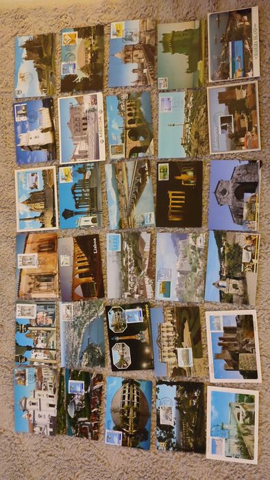 90 postais com selo e carimbo 1º dia - Cidades e Localidades