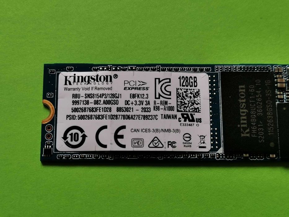 SSD M2 PCie 128GB KingSton