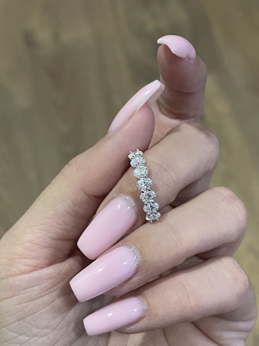 Кольцо , полудорожка с муассанитами 1.80ct серебро 925