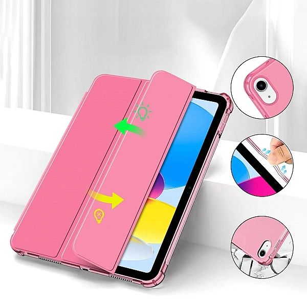 Etui Tech-Protect SC Pen Hybrid na iPad 10 / 2022 - różowe - przezrocz