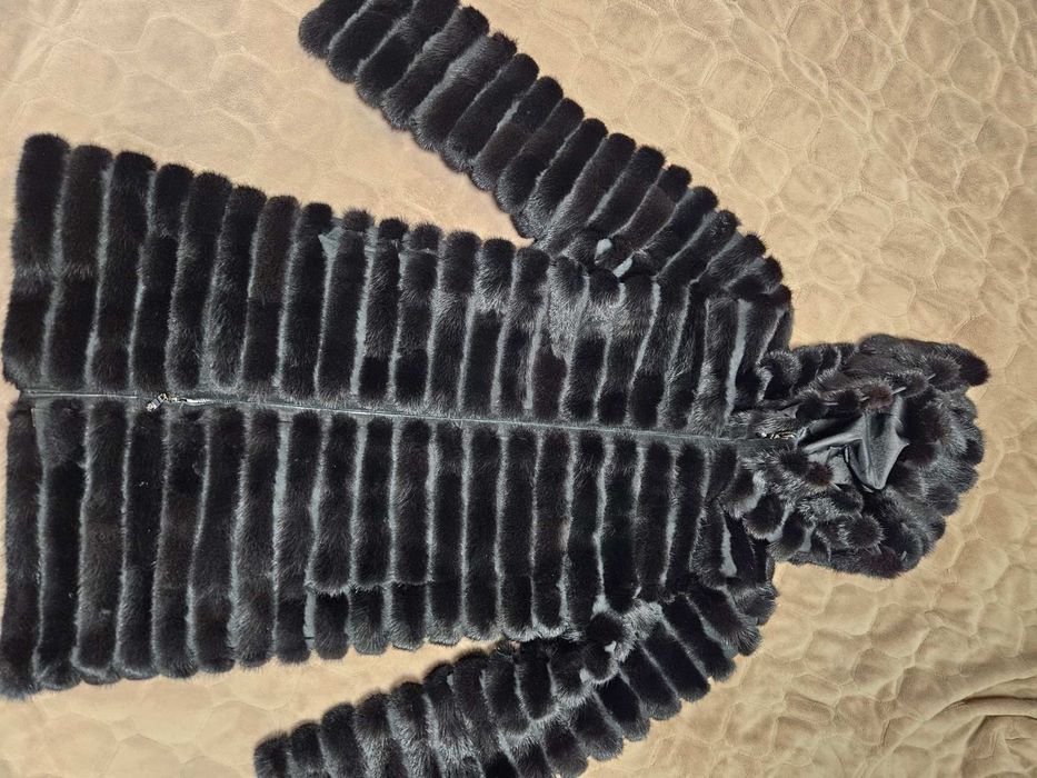 Шуба із хвостиків норки