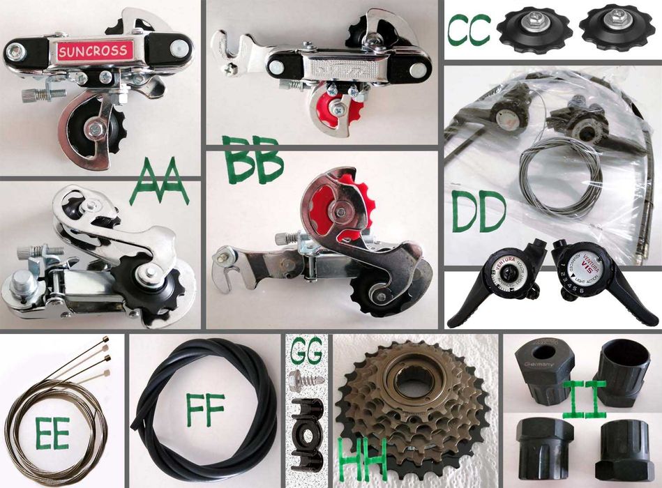 Peças p/ mudanças Sturmey Archer, travões e acessórios de bicicleta