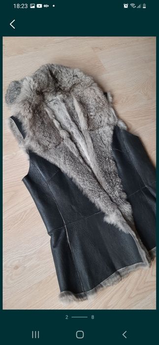 Futro naturalne dwustronna kamizelka, r.38