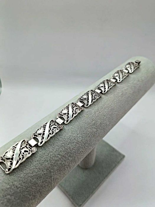 Warmet Agat  srebrna bransoletka 22,96g