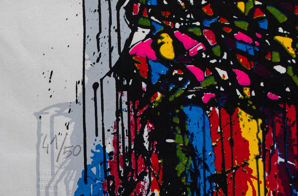 JonOne – Serigrafia "Composition Hanji" (41/50, assinada)