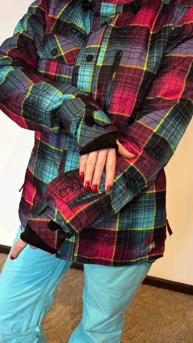 Жіночий яскравий лижний костюм, сноубордичний штани та куртка теплий