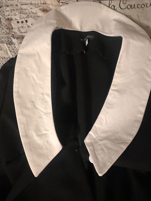 Платье черное с воротником и манжетами ( сукня чорна)