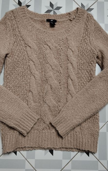 Sweter hm welna wełniany moher