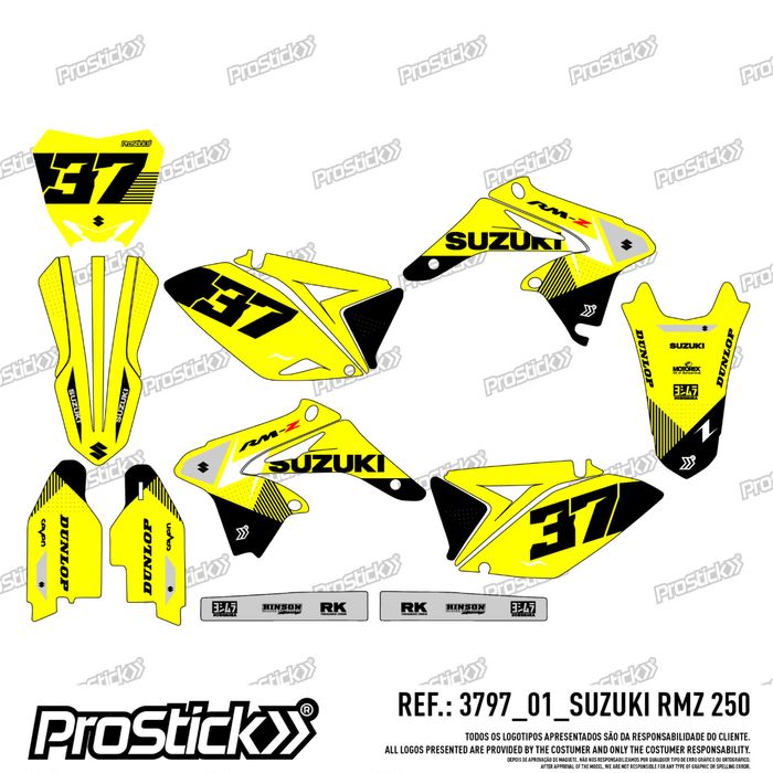 Kit Autocolantes Suzuki RMZ 250 e 450