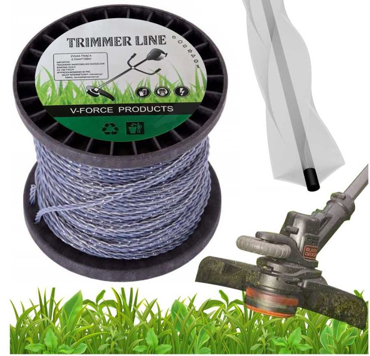 Żyłka do kosy żyłka tnąca zbrojona mocna do STIHL 2.4 mm 100m