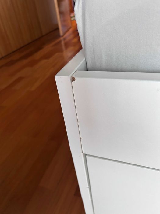 Cama Ikea Brimnes 160x200 + Colchão + estrados