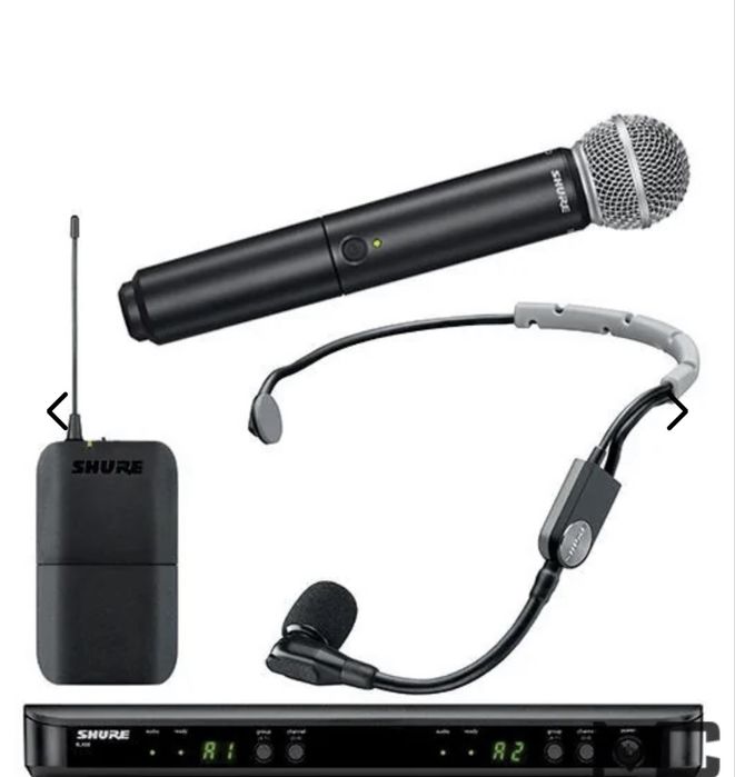 Shure BLX1288E/SM35 H8E kpl bezprzewodowy nagłowny i ręczny sm58 - nowy nie uzywany