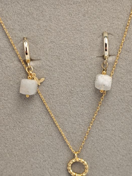 Komplet biżuterii Sadva srebro 925 z akwamarynem