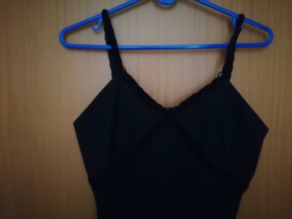 Vestido de seda preto