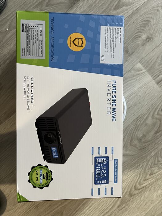 Инвертор 12V → 220V (чистая синусоида) 1000W / 2000W peak