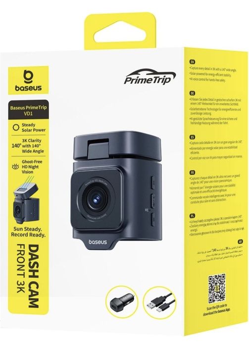 Відеореєстратор Baseus PrimeTrip VD1 3K Wi-Fi GPS 1.54" LCD чорний (C1