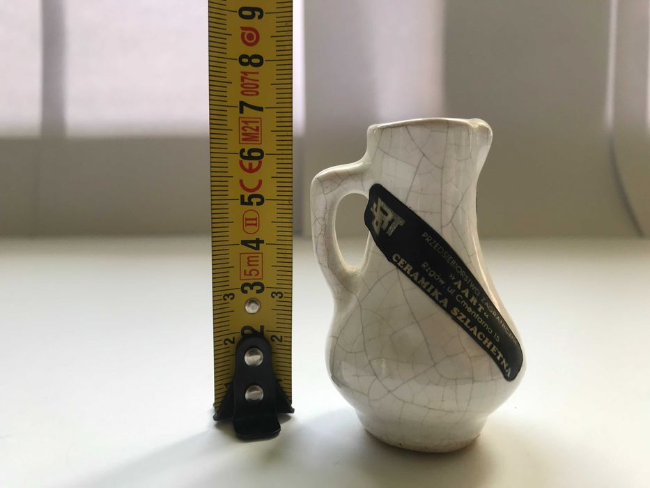 Figurka AART dzbanek PRL retro vintage cepelia szklana ceramiczna