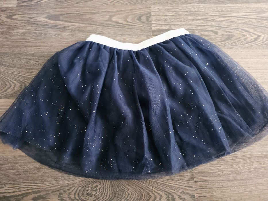 Granatowa tiulowa spódniczka z brokatem Cool Club tozmiar 80
