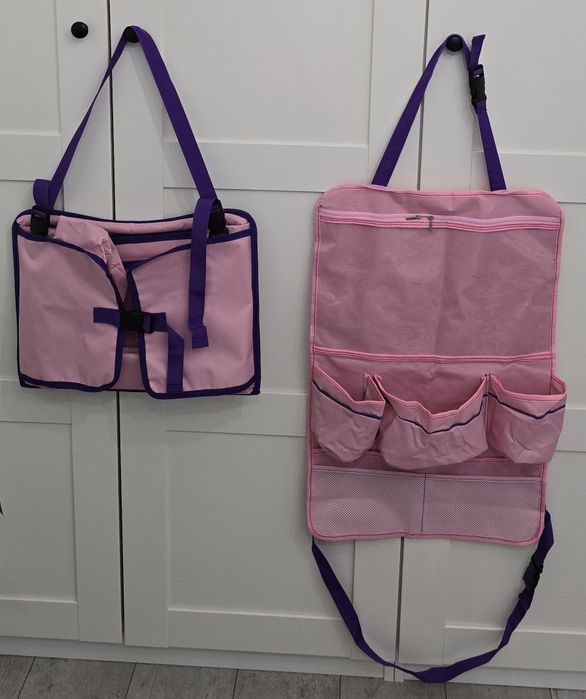 Stolik Organizer Auto Rysowanie Jednorożec Róż Dziewczynka 2 sztuki