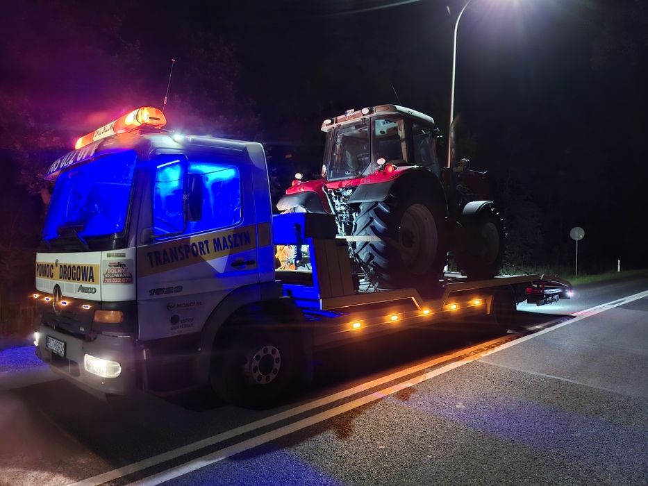 Transport Maszyn  15 ton, pomoc drogowa 24h, holowanie