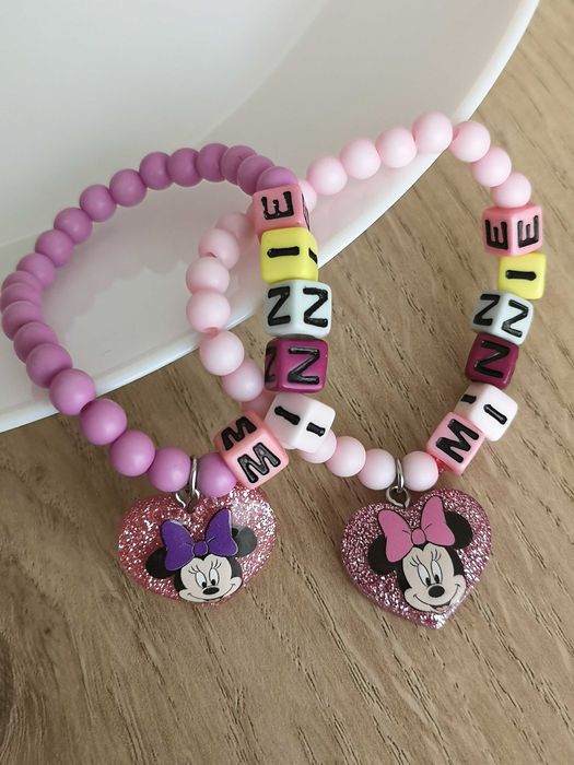 Zestaw bransoletek dziewczęcych Myszka Minnie