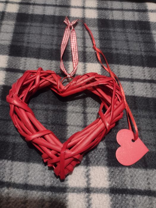 Подарок сувенір 3D сердце плетеное, изделия из лозы сердечко, серце