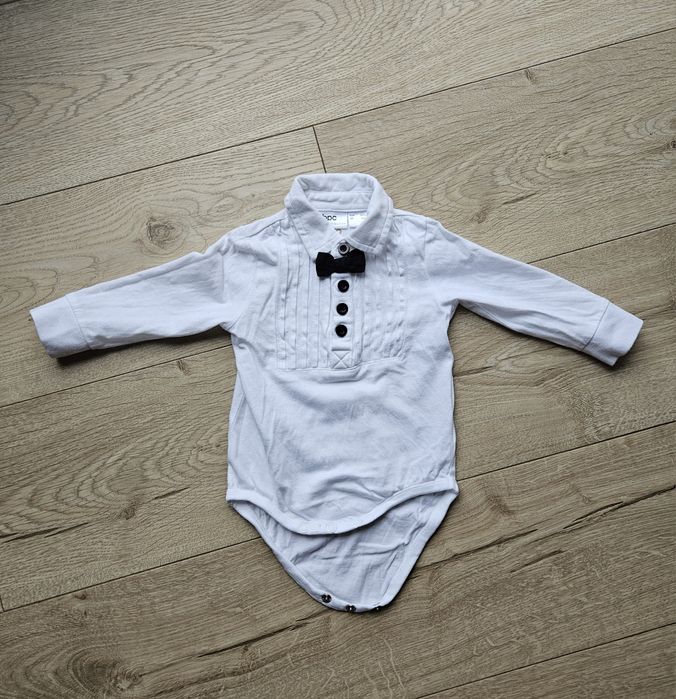 Zestaw eleganckich ubranek z marynarką r.68 na chrzest, święta