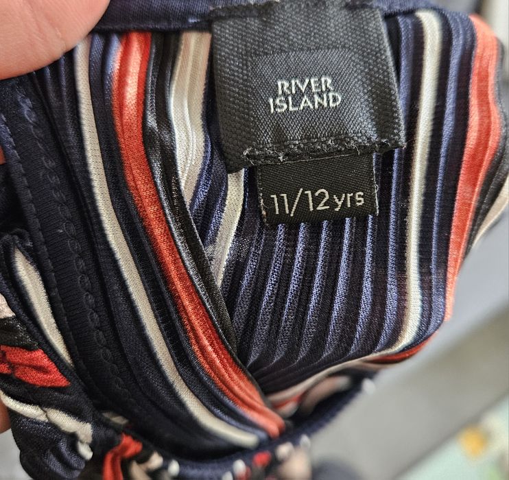 Granatowy kombinezon w paski River Island 11-12lat