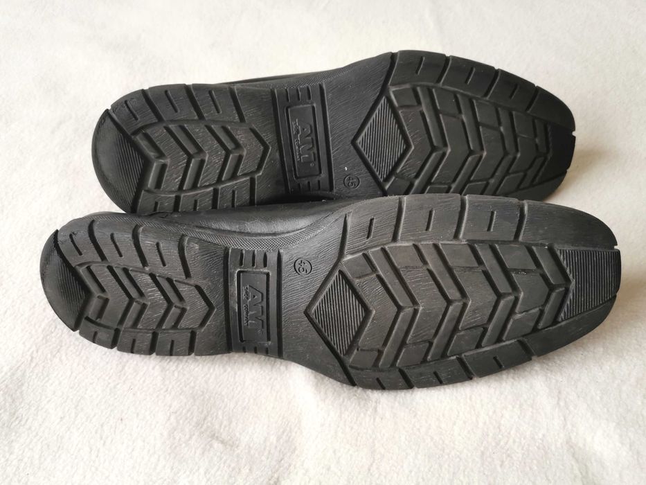 Czarne buty półbuty eleganckie męskie 45