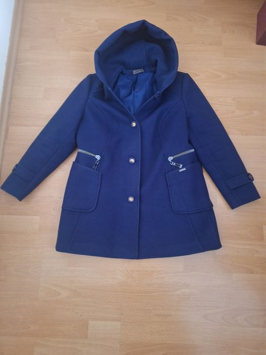 Kurtka damska z kapturem niebieska 46