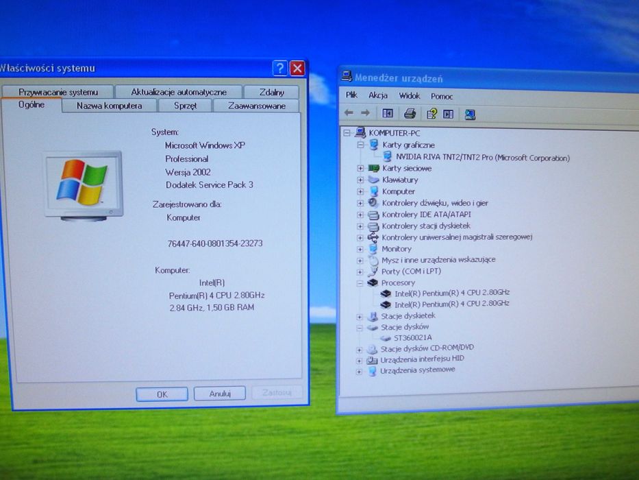 Retro komputer PC Pentium 4 1,5GB RAM Riva TNT2 MSI 865PE