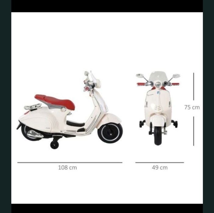 Mota eléctrica Vespa criança