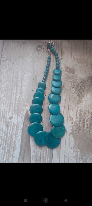 Letnie korale Handmade unikat turkusowe