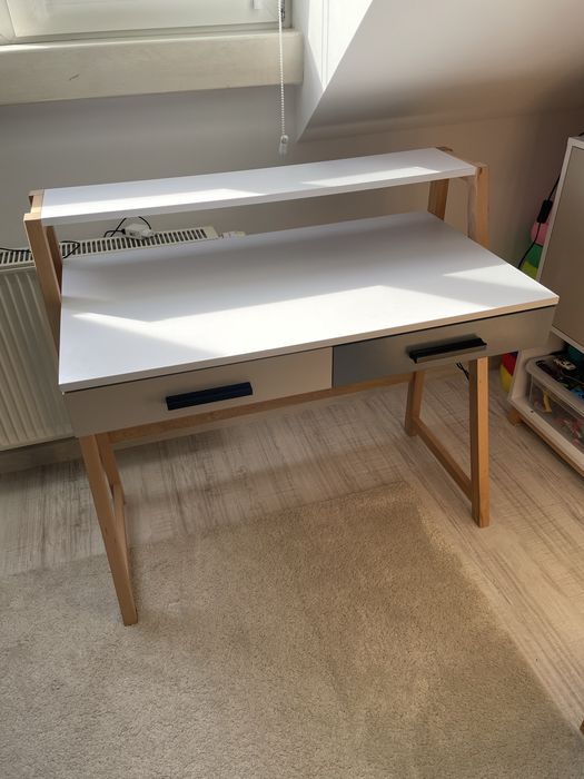 Biurko dla dzieci drewniane nogi buk